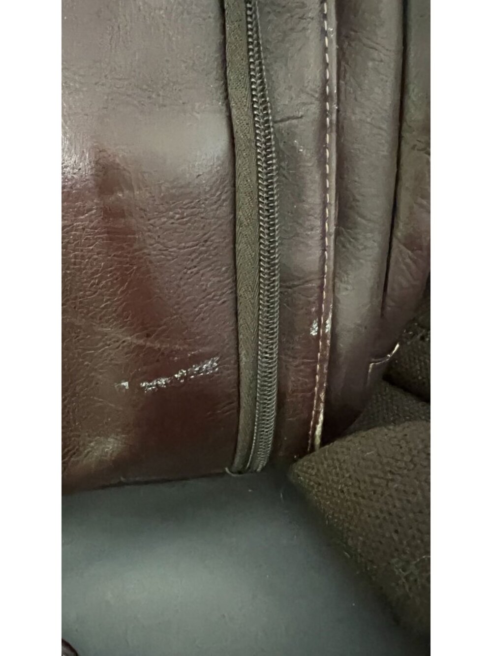 Kenneth Cole Reaction Brown Leather Briefcase Laptop Bag With Shoulder Strap - Picture 3 of 13